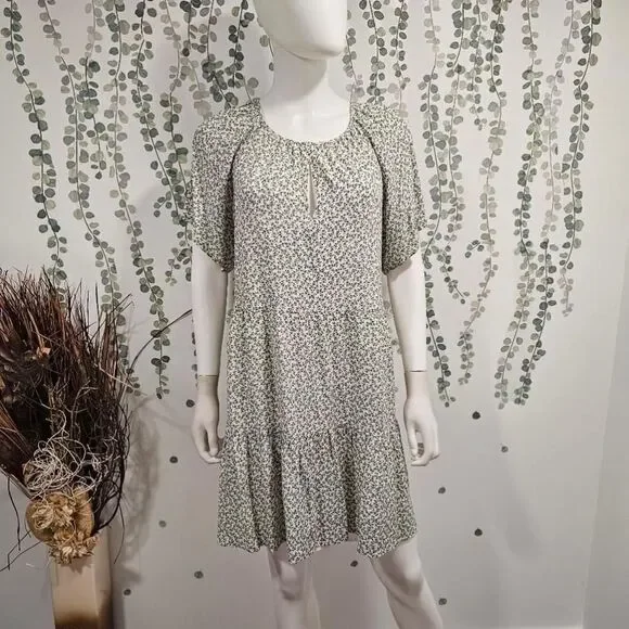 Rails Green Floral Print Dress Size L